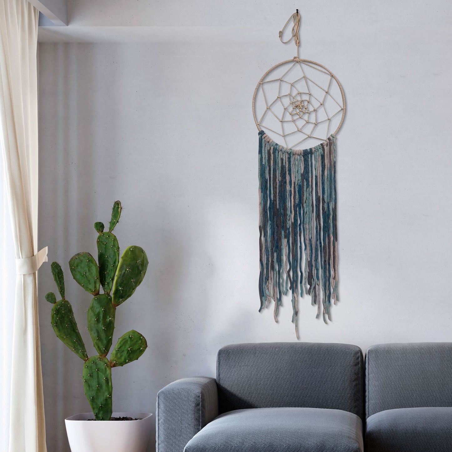 Blue and White Single Ring Martian Yonkz Dream Catcher
