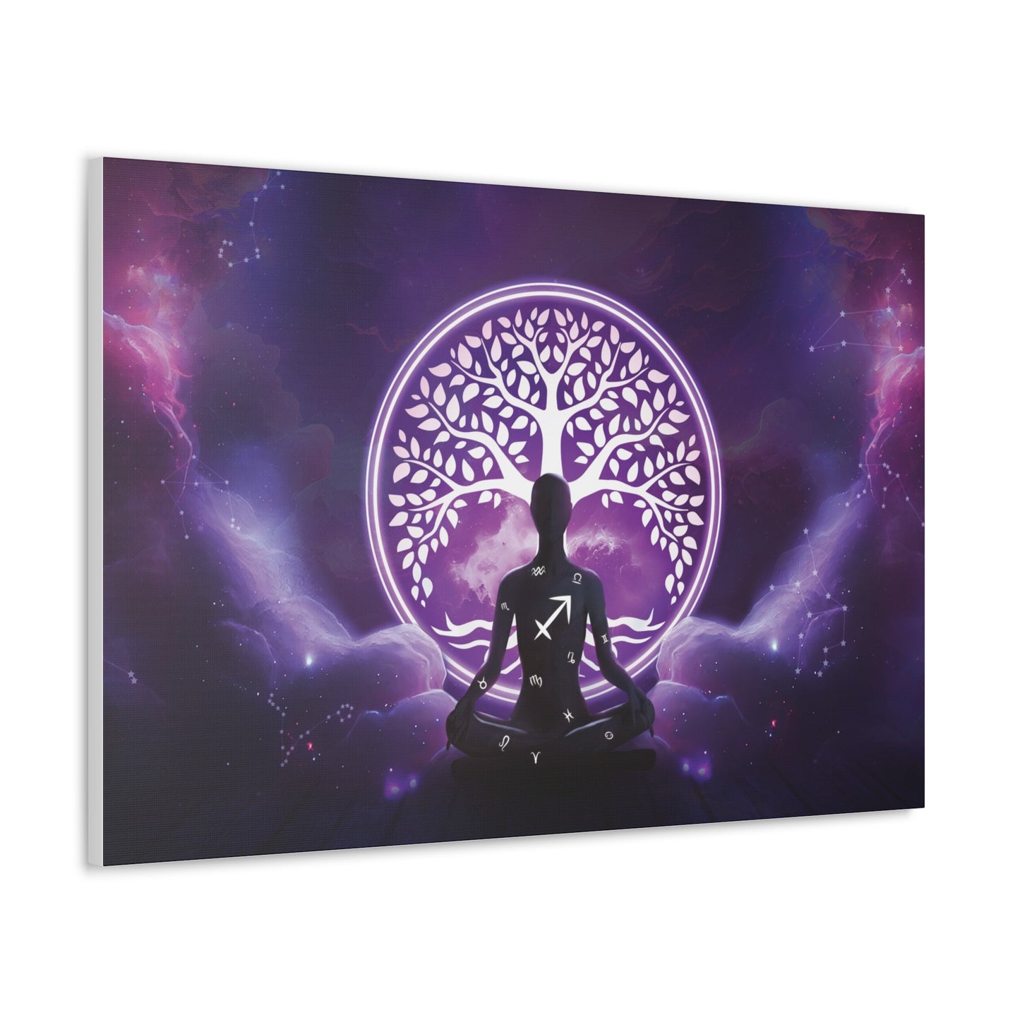 Sagittarius Zodiac Art in Purple