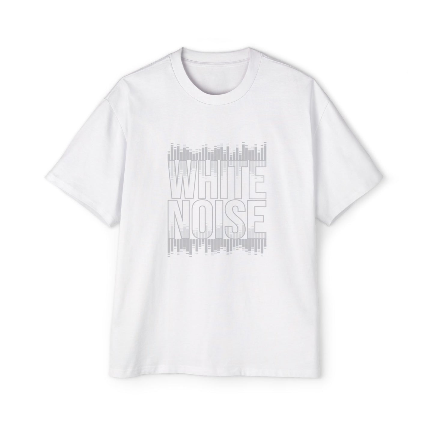 White Noise SoundWaves Men's Heavy Oversized Tee