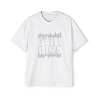 White Noise SoundWaves Men's Heavy Oversized Tee