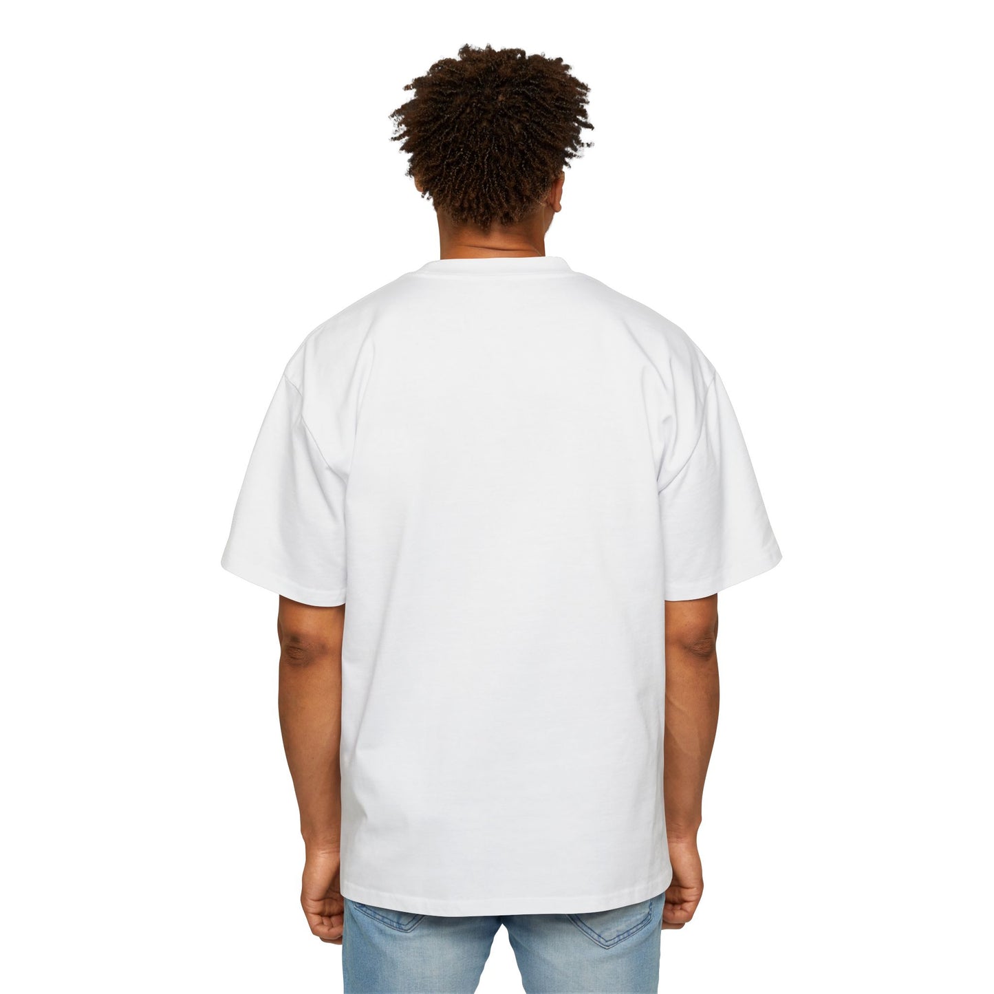 White Noise SoundWaves Men's Heavy Oversized Tee