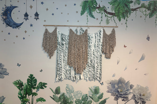 Handmade Sage Drift Macramé Loom Wall Hanging Decor