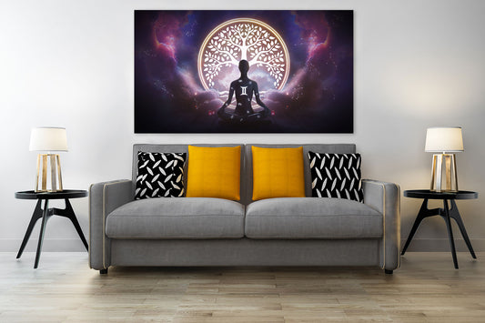 Gemini Zodiac Wall Art [Gold]