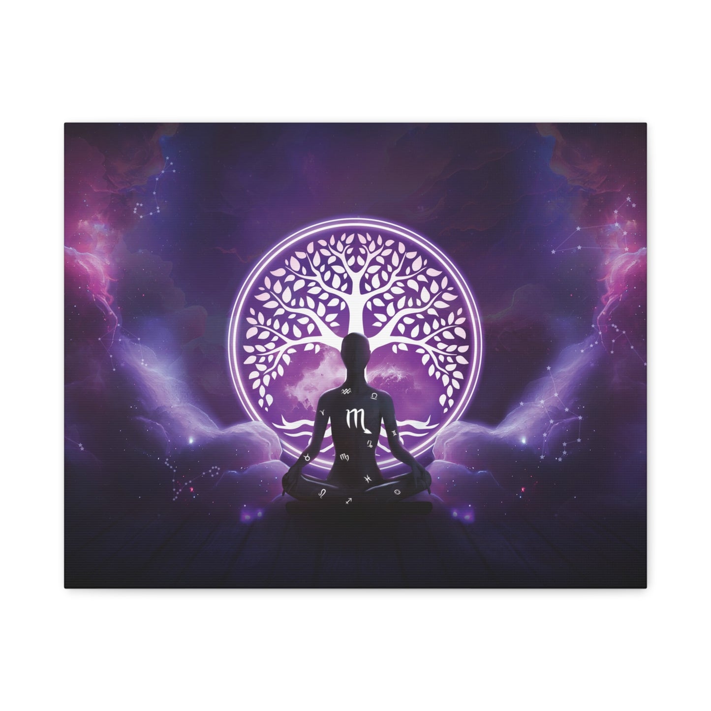 Scorpio Zodiac Art in Purple